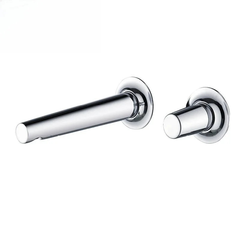 Hotel concealed pre-embedded embedded faucet extended mouth all copper into the wall faucet