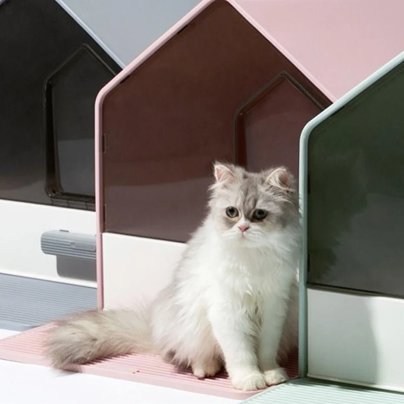 

Полностью закрытый ящик для кошачьего наполнителя, кошачий Туалет, котенок, защита от брызг, выделения кошек, песостойкий, подходит для кошек до 10 кг