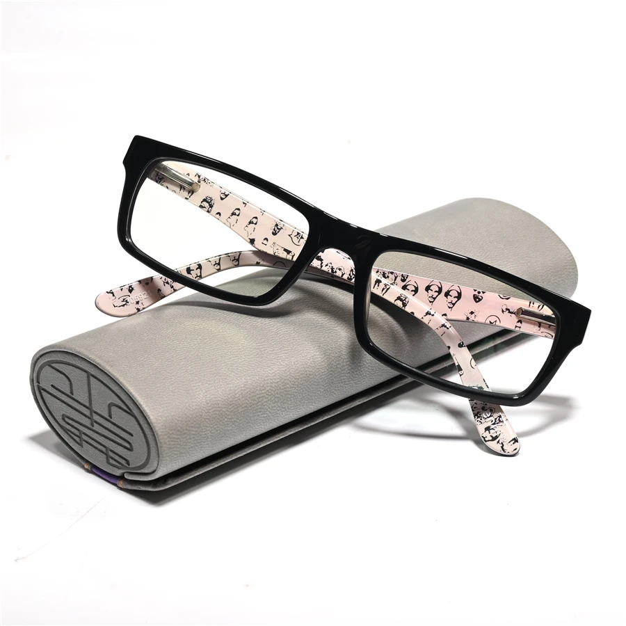 

Cubojue Reading Glasses +125 175 150 250 225 275 200 Men Women Unisex Rectangle Spring Hinge Eyeglasses Frames Small Narrow