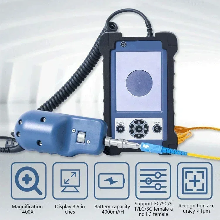 2026/Fiber Optic Inspection Probe USB 400X Fibre Optical Connector MicroScope Video Inspection Probe