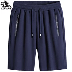 Buts hommes taille L-6XL 7XL 8XL été nouveau hommes Objectifs coton Monochromatique pantalon décontracté cinq points Fitness pantalons de protection court 115