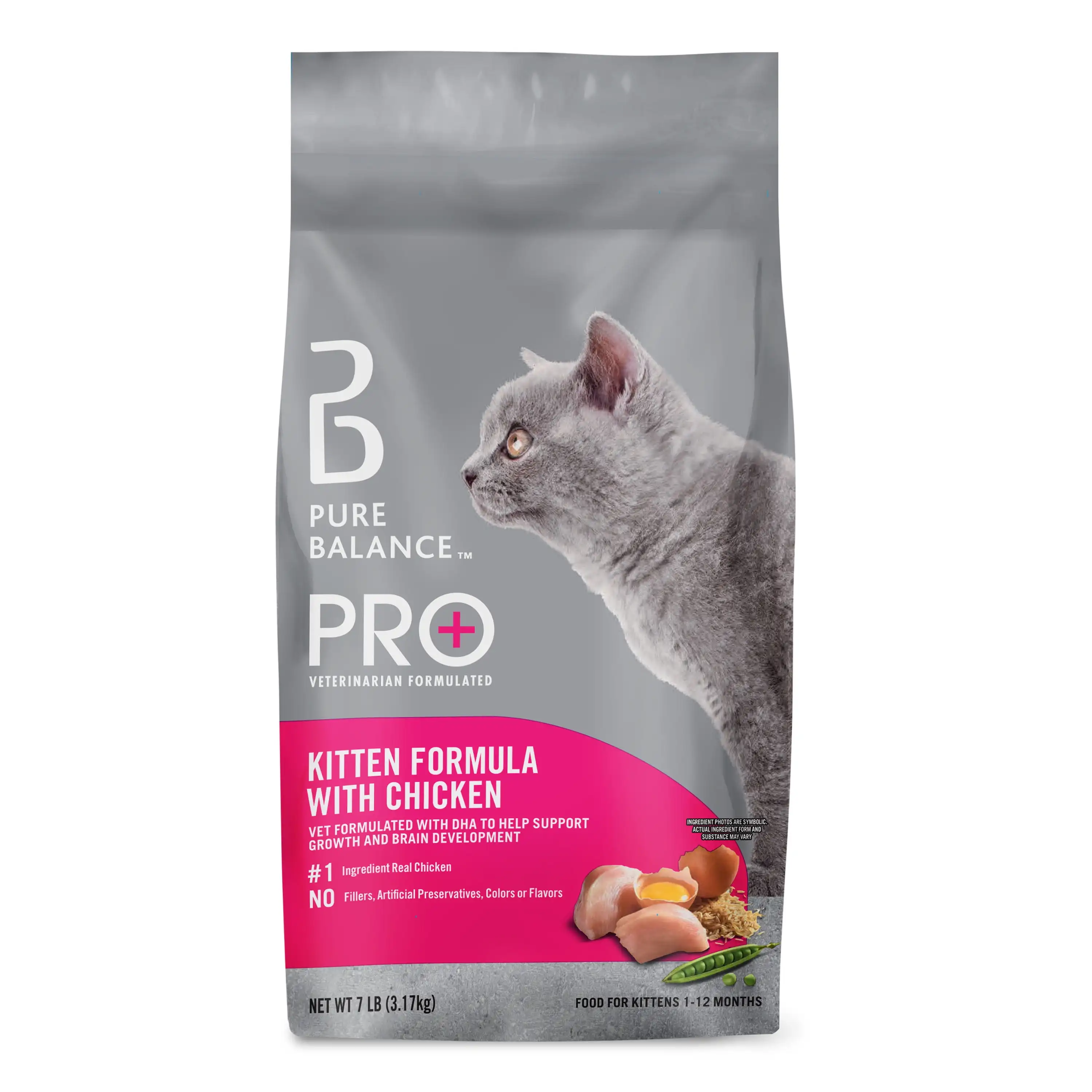 

Формула Pro+ Kitten с куриным сухим кормом для кошек, 7 фунтов