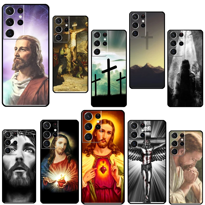 Faith Christian Religious Jesus Phone Case For Samsung Galaxy S23 S22 Ultra Note 20 10 S8 S9 S10 Plus S20 FE S21 FE Cover