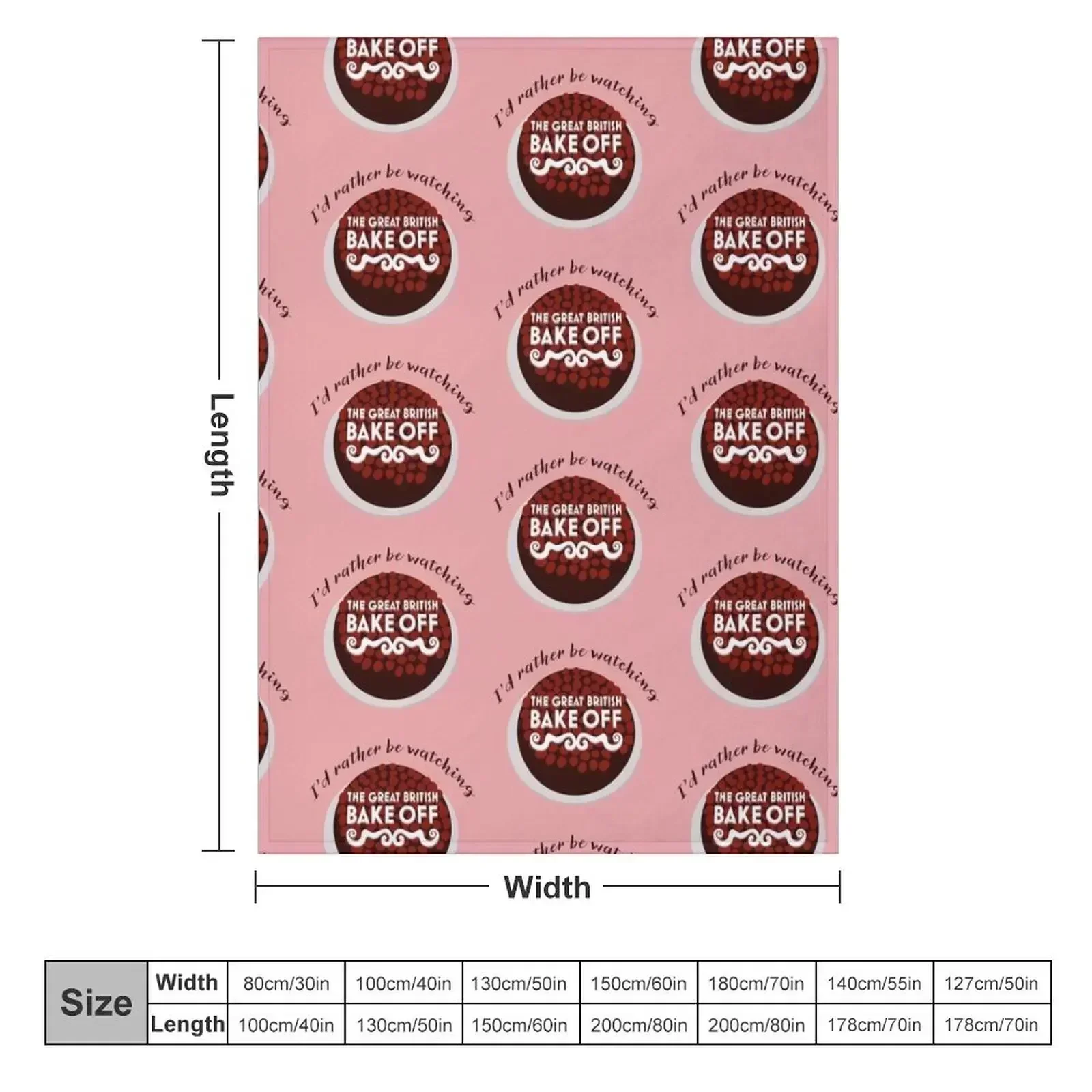 I'd Rather Be Watching The Great British Bake Off Throw Blanket Soft Beds Weighted Hairy For Decorative Sofa Blankets
