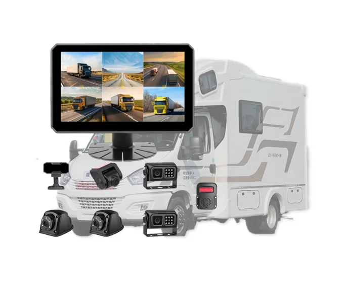6 Channe 1080P Touch DVR Monitor Camera System Safety Driving Monitoring System for Trucks Buses Camper Van MDVR