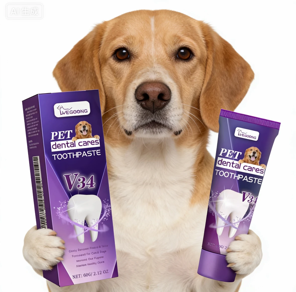 YEGBONG Pet Toothpaste Edible Formula Tartar Control Freshens Breath Gentle Oral Cleaning for Dogs Cats All Breeds Daily Use