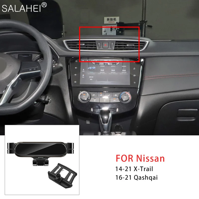 

Car Mobile Phone Holder Air Vent Clip For Nissan X-Trail T32 Qashqai J11 2022 Auto Gravity Cell Phone Stand Support Accessories