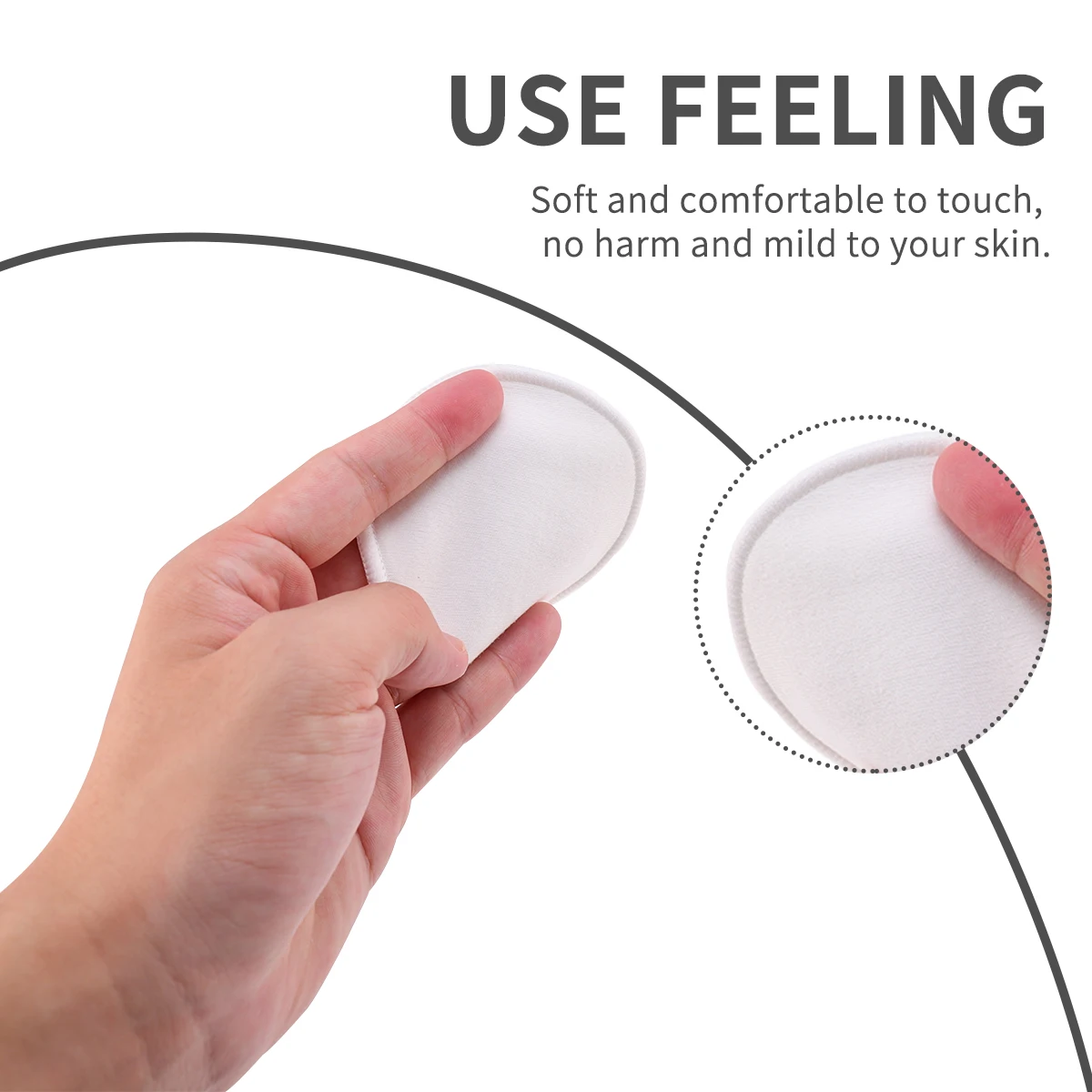 

6 Pcs Makeup Remover Pad Set Resuable Face Pads Bamboo Fiber Facial Puff Accessories Powder