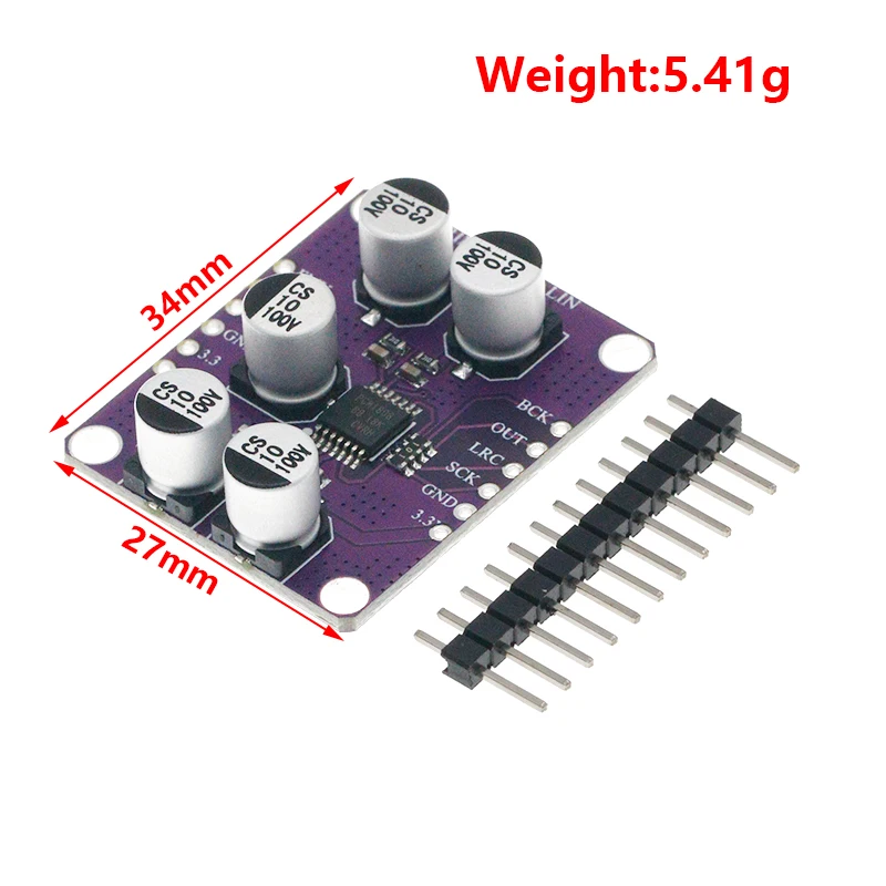 PCM1808 105dB SNR Audio Stereo ADC Single-Ended Analog-Input Decoder 24bit Amplifier Board Player Module