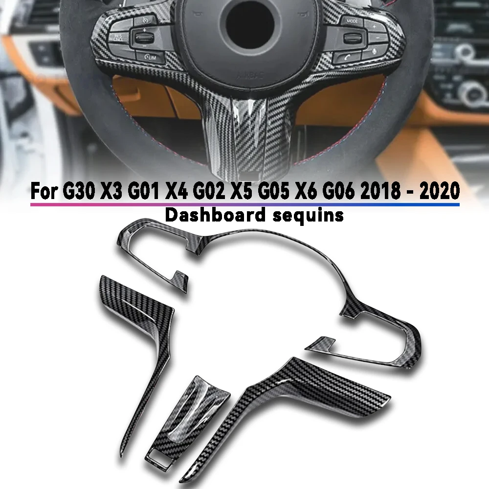 Abs Carbon Fiber Plastic For G30 X3 G01 X4 G02 X5 G05 X6 G06 2018 - 2020 Car Dashboard Sequins Car Accessorie Interior Decorate