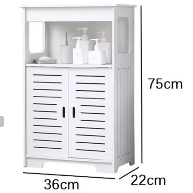 Solid Wood Bathroom Vanity with Marble Countertop Waterproof Space Saving Design Double Louver Door Storage Cabinet Combo