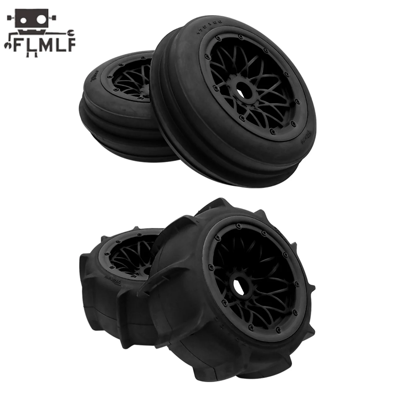 FLMLF Front 170X60 or Rear 170X80 Desert Tire 2pc for 1/5 HPI ROVAN KM ROFUN BAJA 5B BUGGY RC CAR PARTS