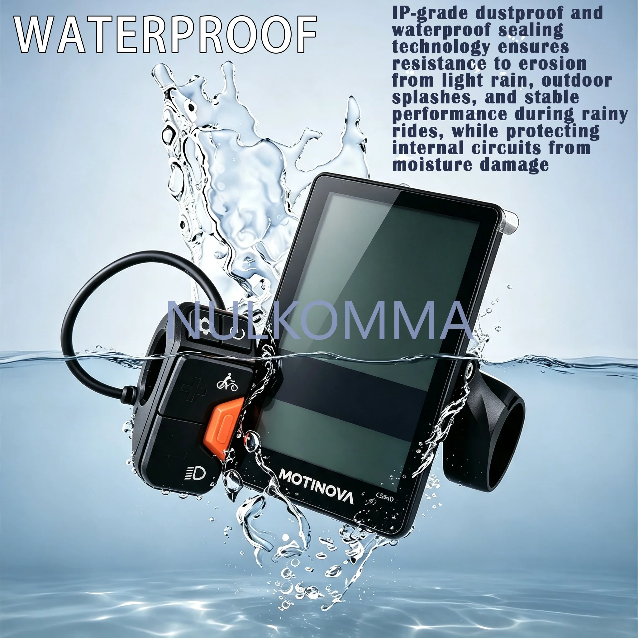 NULKOMMA MOTINOVA CS540 Waterproof E-Bike LCD Display Screen Electric Bicycle Speedometer Dashboard 5PIN FEMALE