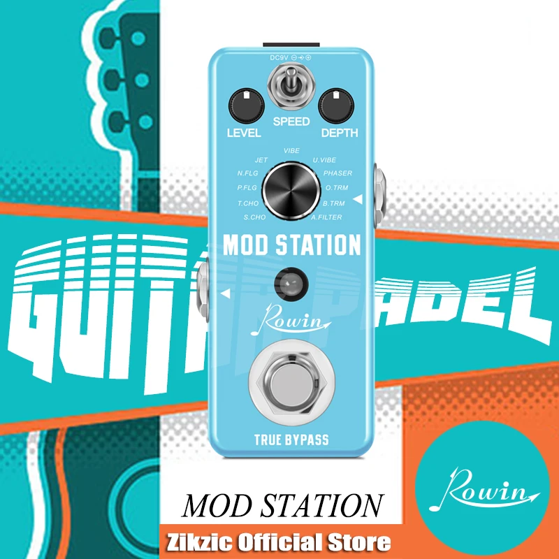 Rowin LEF-3808 Mod Station Pedal 11 Kinds Of Classic Modulation Effect Storage Of Timbre Sound Pedals Rowin LEF-3808 Mod Statio