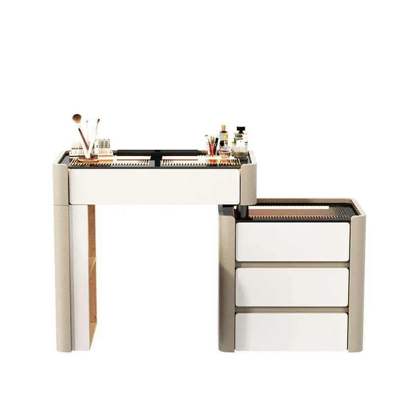 

all solid wood dresser bedroom high-end bedside storage cabinet makeup table bucket cabinet integrated makeup table