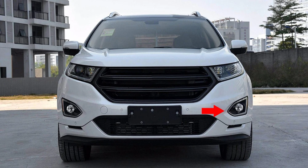 Led Fog Lights Assembly Lens Angel Eye DRL Daytime Running Light or Fog Lamp Shade Cover for Ford Edge II 2015 2016 2017 2018 detail image 1