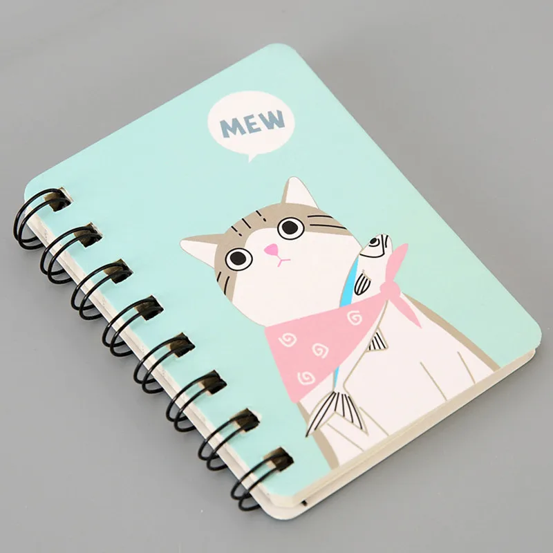 1PC A7 Coil book Cartoon Cute Student Diary Book Portable Pocket Notebook Thickened Line Notepad