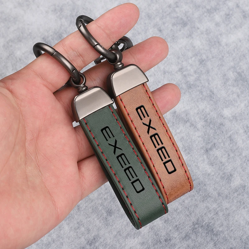 Luxury Fashion Leather Keychain Key Rings Car Accessories For Chery Exeed LX TX TXL VX RX 2019 2020 2021 2022 2023 2024 Car