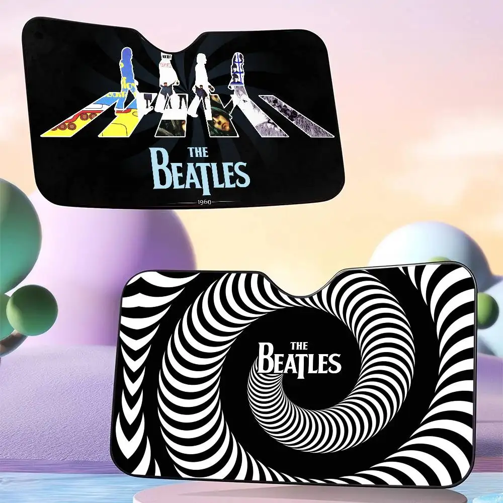 

Vintage T-The-B-Beatles Rock Band Windshield Car Sunshade Windshield Sun Shade Window Cars Folding Rays Sun Visor Protector