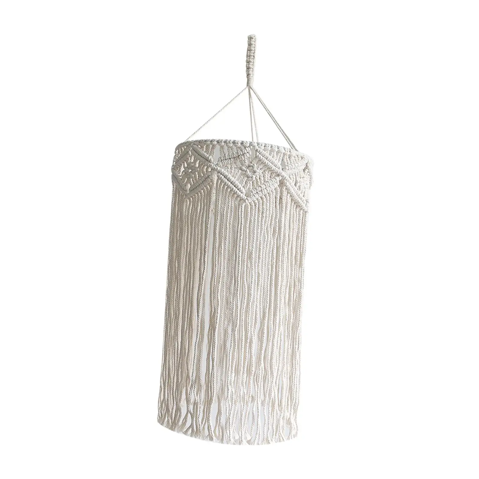 Large Macrame Lamp Shade Cover Bohemian Hanging Pendant Light Replacement for Chandelier Ceiling Fixture Bedroom Living Room