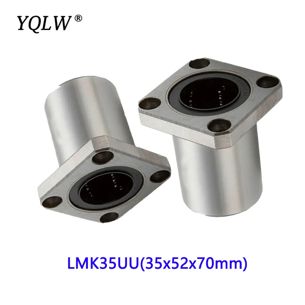 

1 PCS LMK Series Linear Guide Sliders Square Flange Linear Bearings With Seat LMK35UU(35x52x70mm) Optical Axis