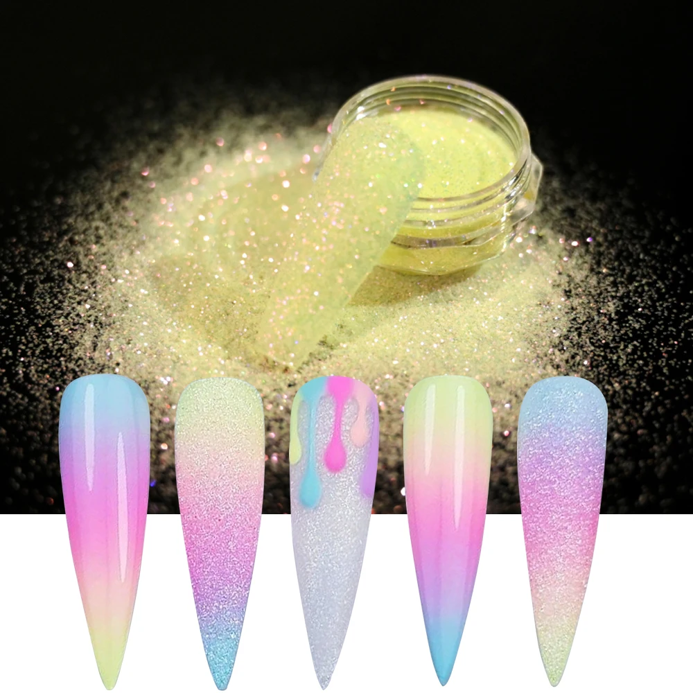 3g/Flasche Nail Art Starlight Zucker pulver 12 bunte Puder bonbons für Maniküre Politur Glitter Maniküre Zubehör