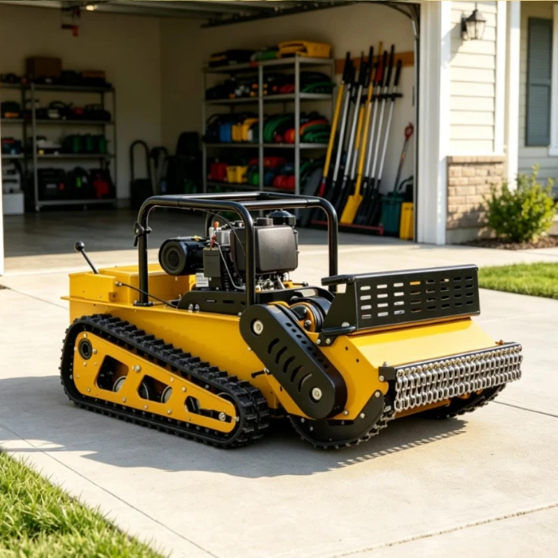 Powerful Diesel Remote Track Lawn Mower Intelligent Control Customized Wear-resistant Blades CE EPA Farm Vineyard Grass Cutter