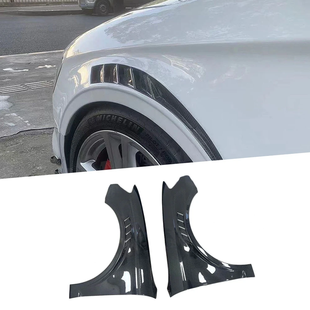 

2Pcs Carbon Fiber Front Fender Vent Fin Gill Trim Cover For Audi A3 S3 Car Bodykit Trim Strip 2014 2015 2016 2017 2018 2019 2020