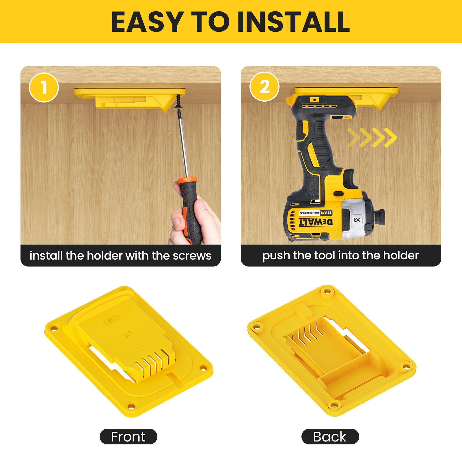 Für Dewalt/Milwaukee/Makita/Bosch/Ridgid/AEG 18V Akku-Werkzeughalter Wandmontage Werkzeughalterung Befestigungsvorrichtung Werkzeughalter – Detail 30