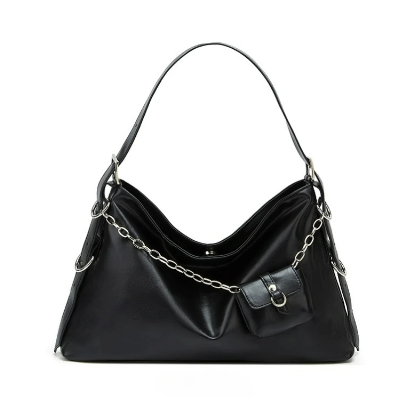 New Stylish and Luxurious Women's Shoulder Bag, Versatile and Large-capacity PU Chain Crossbody Bag with A Small Wallet Included