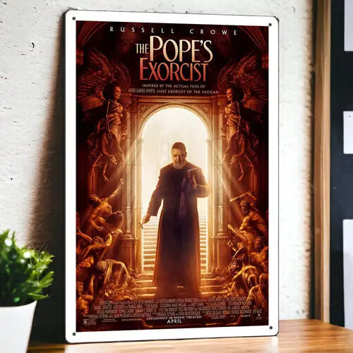 The Pope's Exorcist (2023) Metal Movie Poster Tin Sign Plaque Film 8