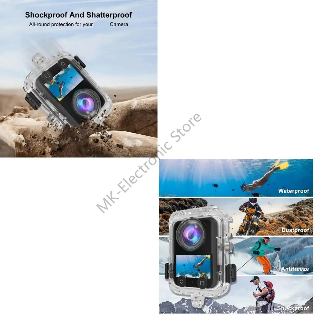 

Защитный чехол R2LF Adventure для камеры 360, чехол для дайвинга, 40 м, водонепроницаемый, противоударный, противотуманный, для