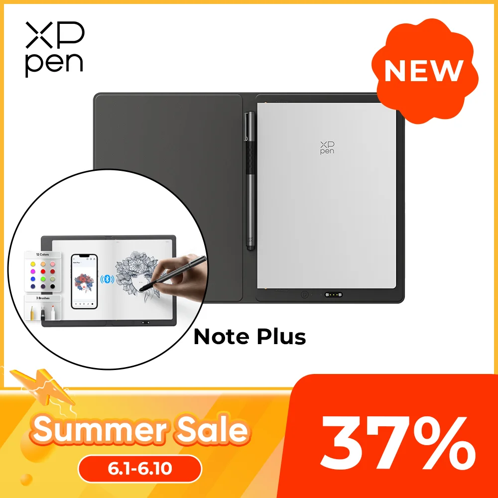XPPen Note Plus Nouveau carnet intelligent Bluetooth A5 pour écriture numérique avec batterie 1000 mAh et sauvegarde Google Drive pour Android iOS