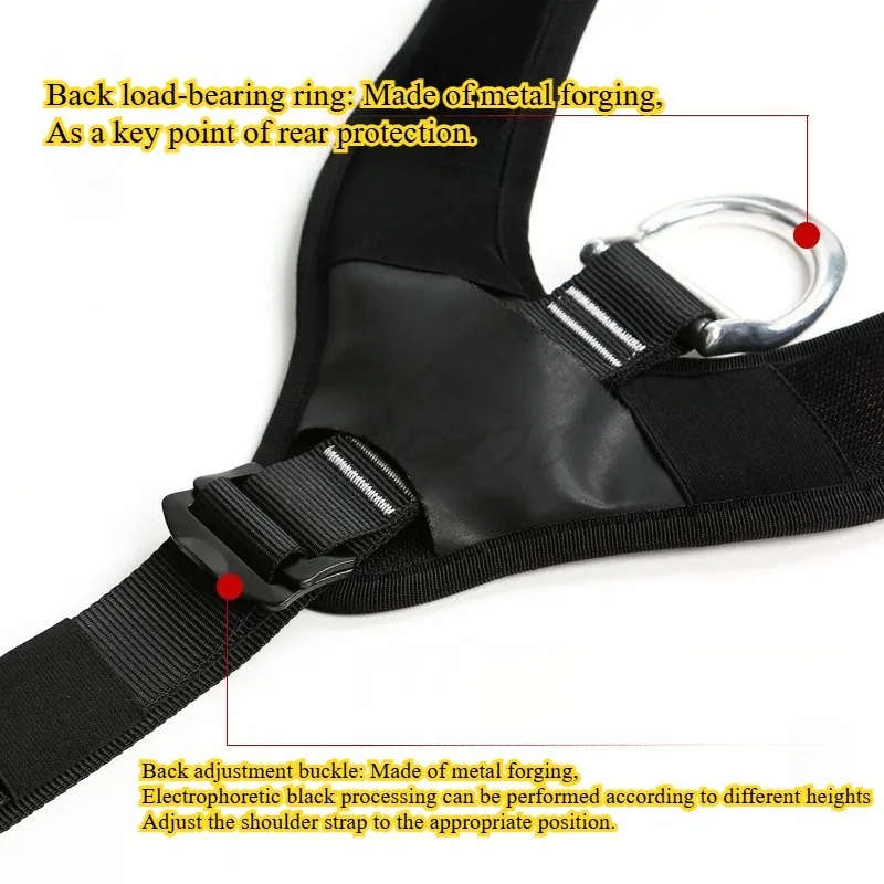 Outdoor Safety High-altitude Work Safety Belt Climbing Shoulder Strap Expandable and Connectable Upper Half Safety Belt