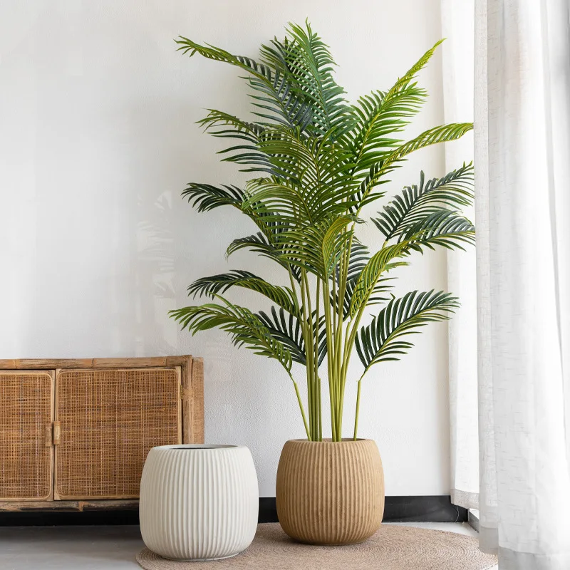 Nordic round cement flower pot large diameter magnesium mud green plant flower device potted plant simple indoor balcony