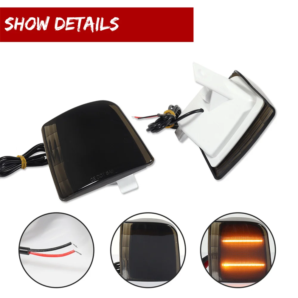 White / Amber LED Front Side Marker Corner Lights For Chevrolet Astro For GMC Safari 1995-2005 Turn Signal Lights Parking Lights