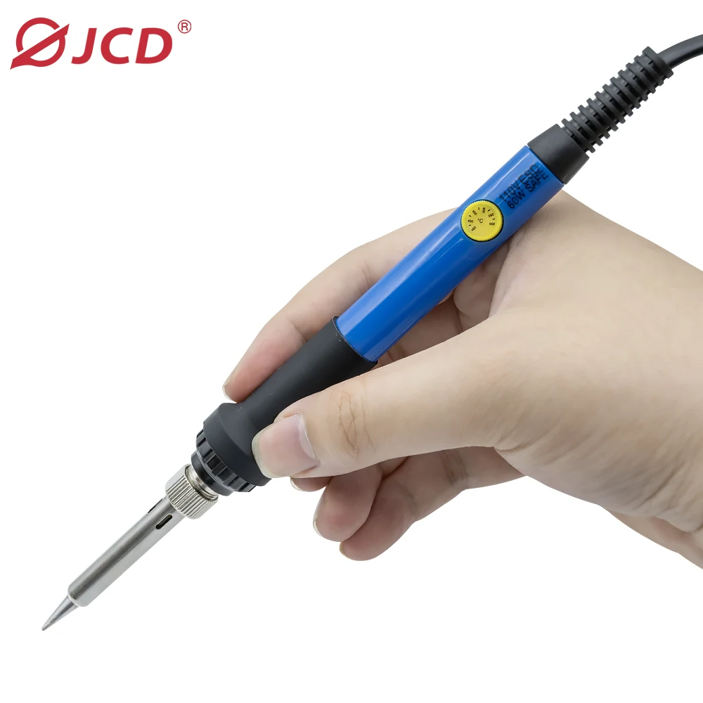 JCD 60W Portable Electric Soldering Iron Temperature Adjustable 220V/110V Professional Tin Welder Welding Repair Tool 908