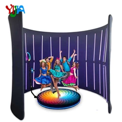 Portable Rotating 360 Degree Camera, 4-6 People, Large Video Spin, 360 Photo Booth Enclosure, Automatic LED Lights