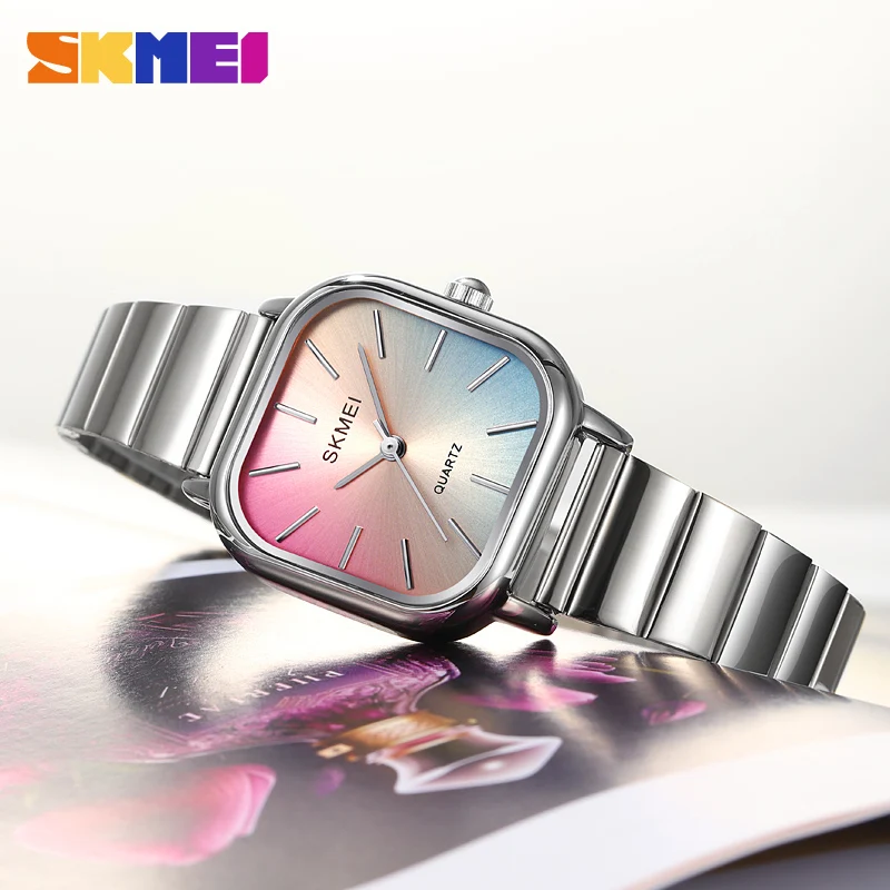 SKMEI 2190 per donna donna ragazza donna orologi orologio impermeabile reloj mujer orologio da polso al quarzo con cinturino in acciaio inossidabile di lusso