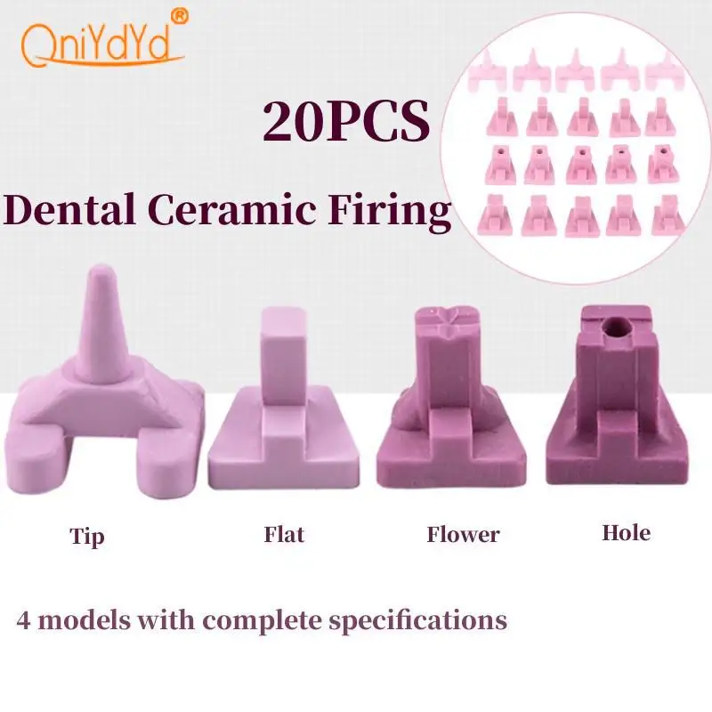 20Pcs Dental Ceramic Firing Pink Pegs Dental Lab for Single Porcelain Crown Oven Tray Ceramist Tool