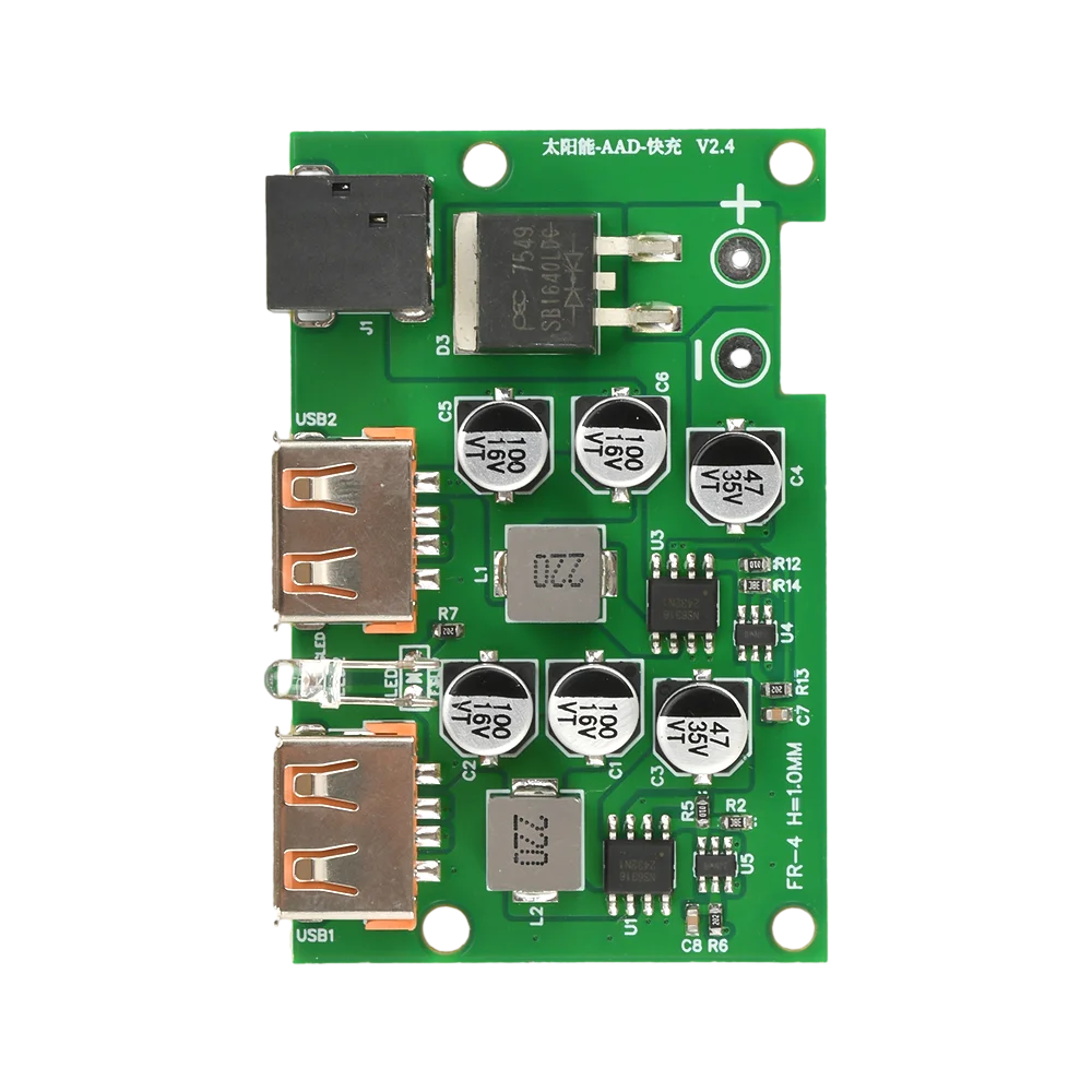 DC 9-30V Dual USB +DC Solar Panel Stabilizer QC Fast Charge Solar Controller Regulator For Mobile Phone Laptop Camera Drones