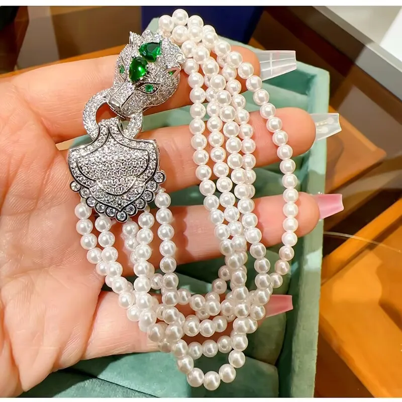 1set Acrylic pearl white round pendant tassel necklace bracelet women's necklace  party jewelry