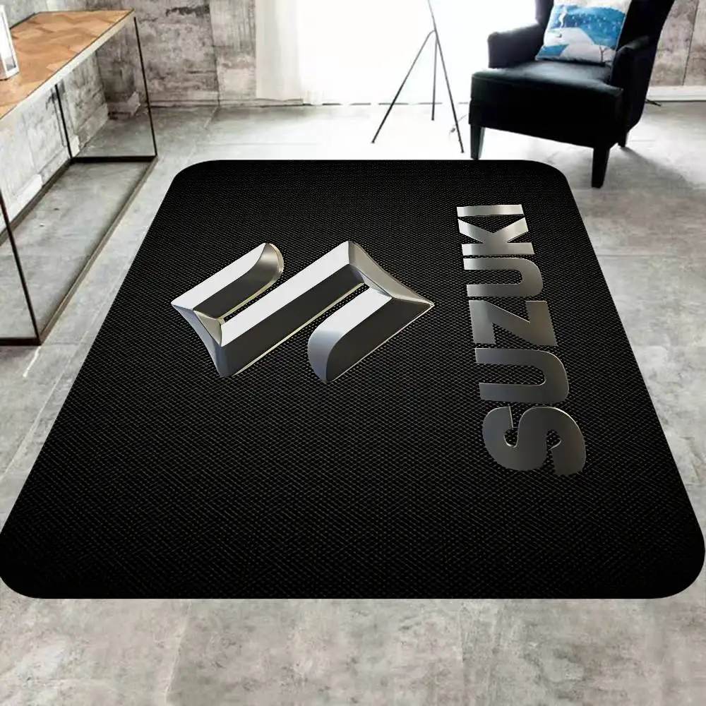 S-SuzukiS LOGO Bathroom Mat Non-Slip Laundry Room Mat Laundry Decor Balcony Child Living Room Toilet Rug
