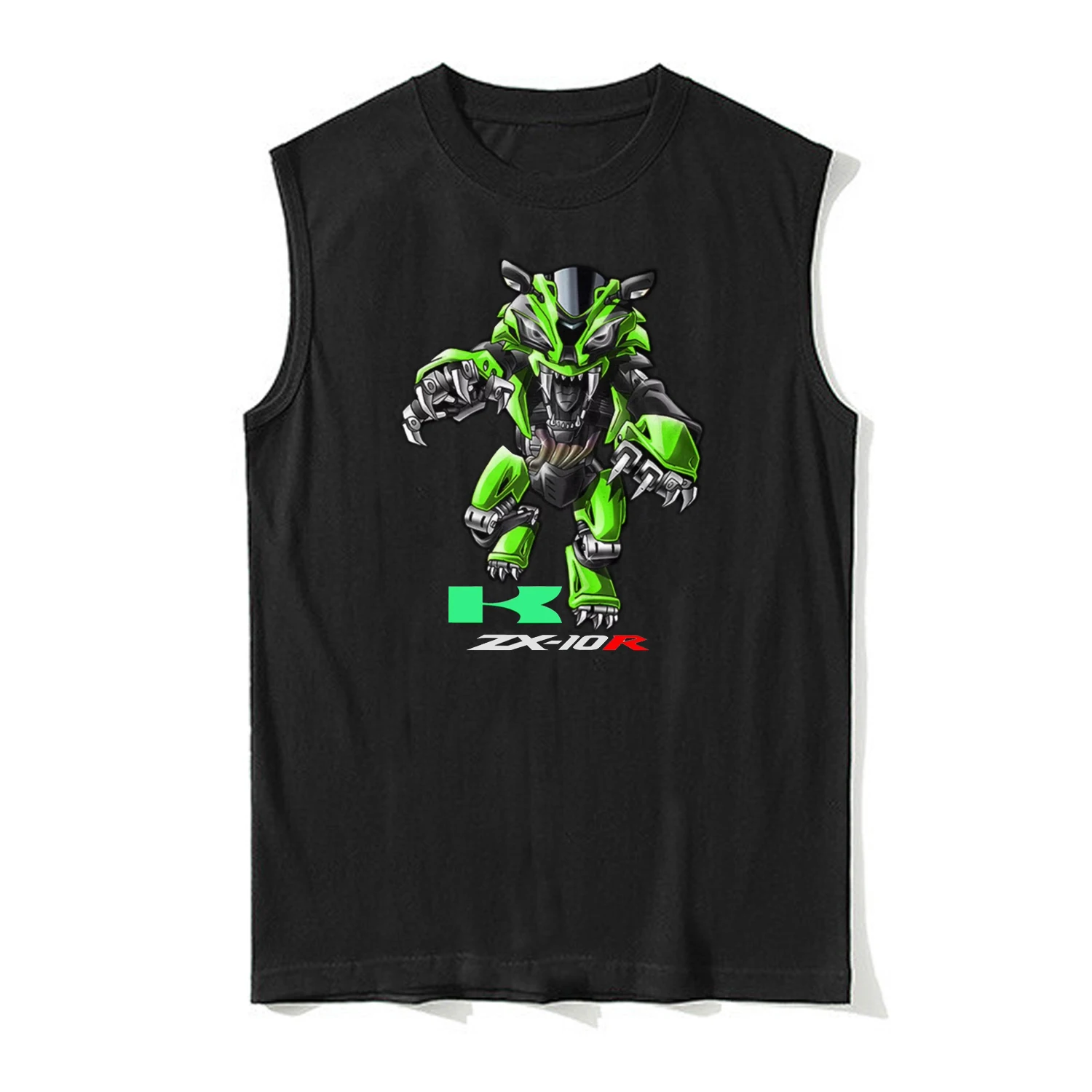 Classic Japanese Motorcycle ZX-10R Tiger Inspired Tank Top 100% Cotton O-Neck Casual Vest Mens Sleeveless Tee Shirt Streetwear