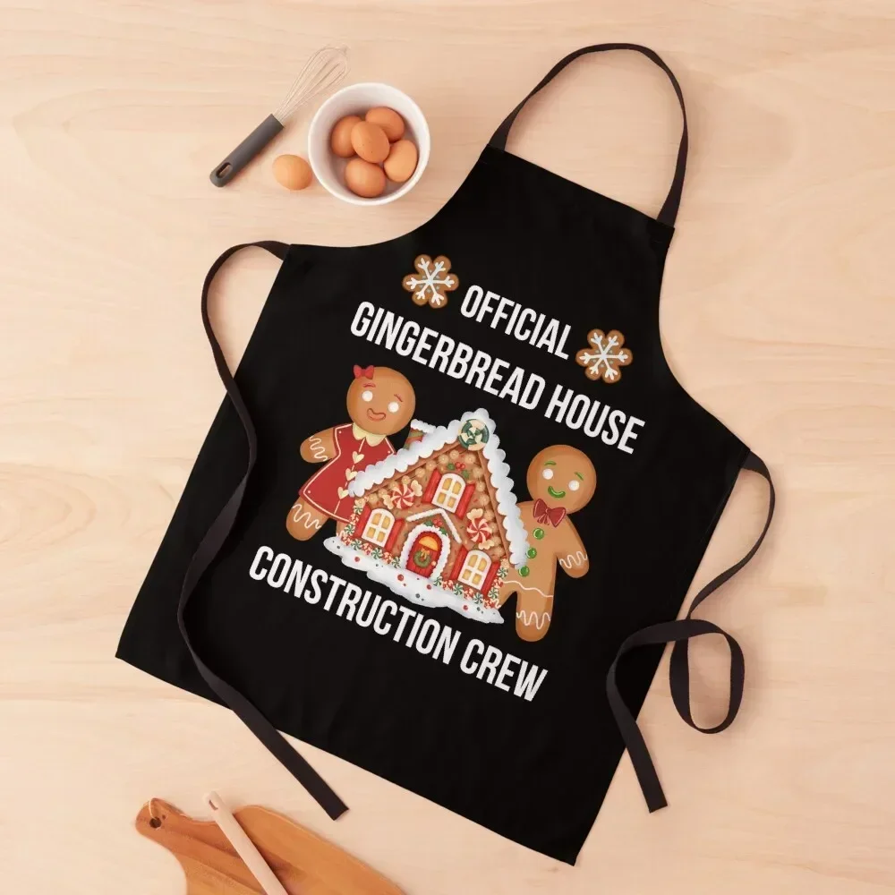 

Official Gingerbread House Construction CrewShirt Apron Kitchen Items Kitchen Tools Accessories carpenter Apron