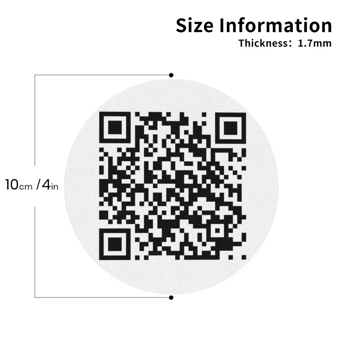 ريكول لن تمنحك أبدًا من قواعد الأكواب الجلدية QR، مفارش قهوة عازلة غير قابلة للانزلاق، مجموعة من 4 قطع