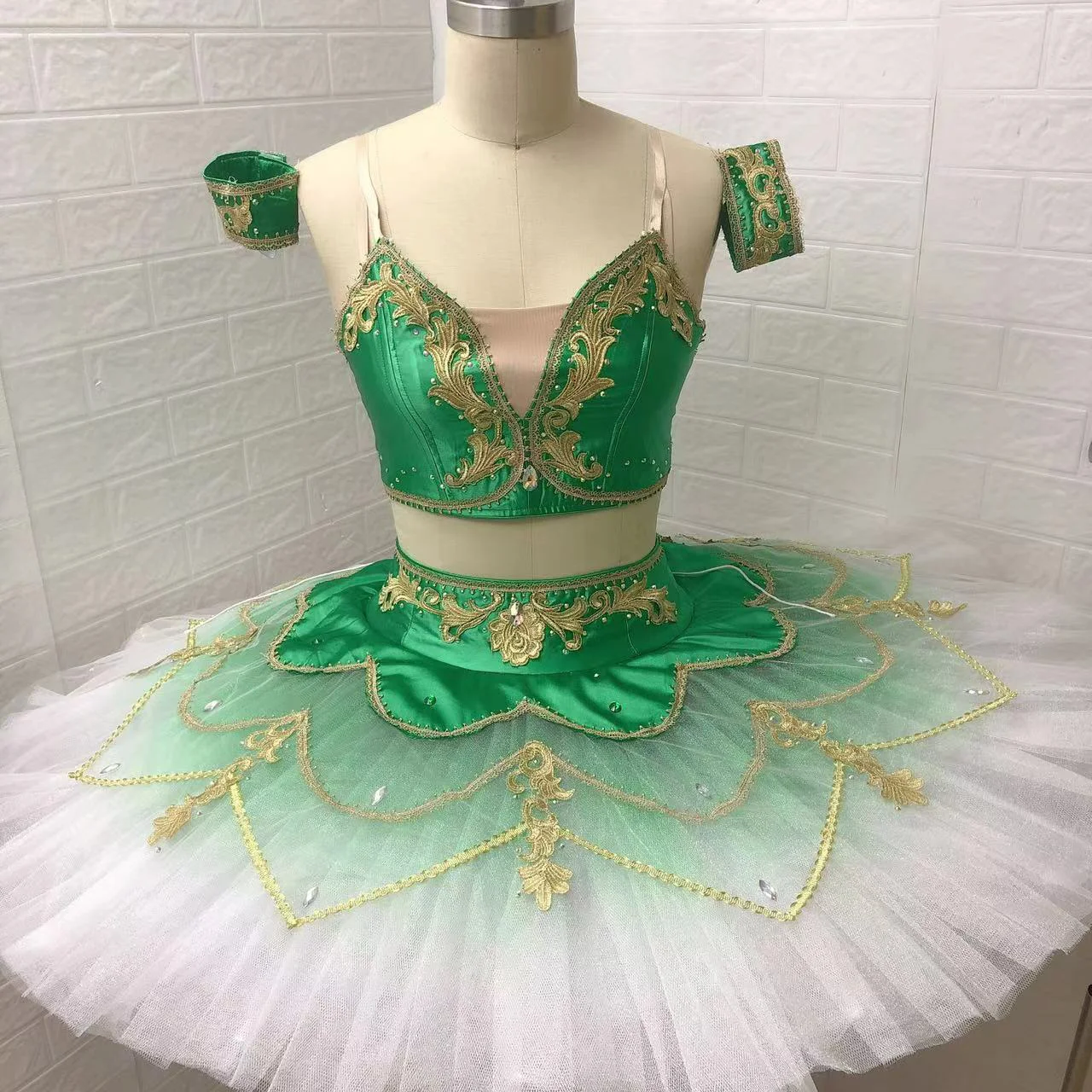 New Design Professional High Quality Women Adult Performance Wear Girls Swan Lake Green Ballet Tutu Costumes