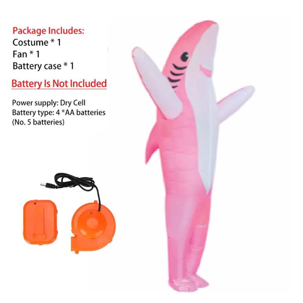 Halloween Ocean Animals Shark Inflatable Suit Cosplay Performance Costume Festival Party Amusement Park Wear Cartoon Dress Up view 4