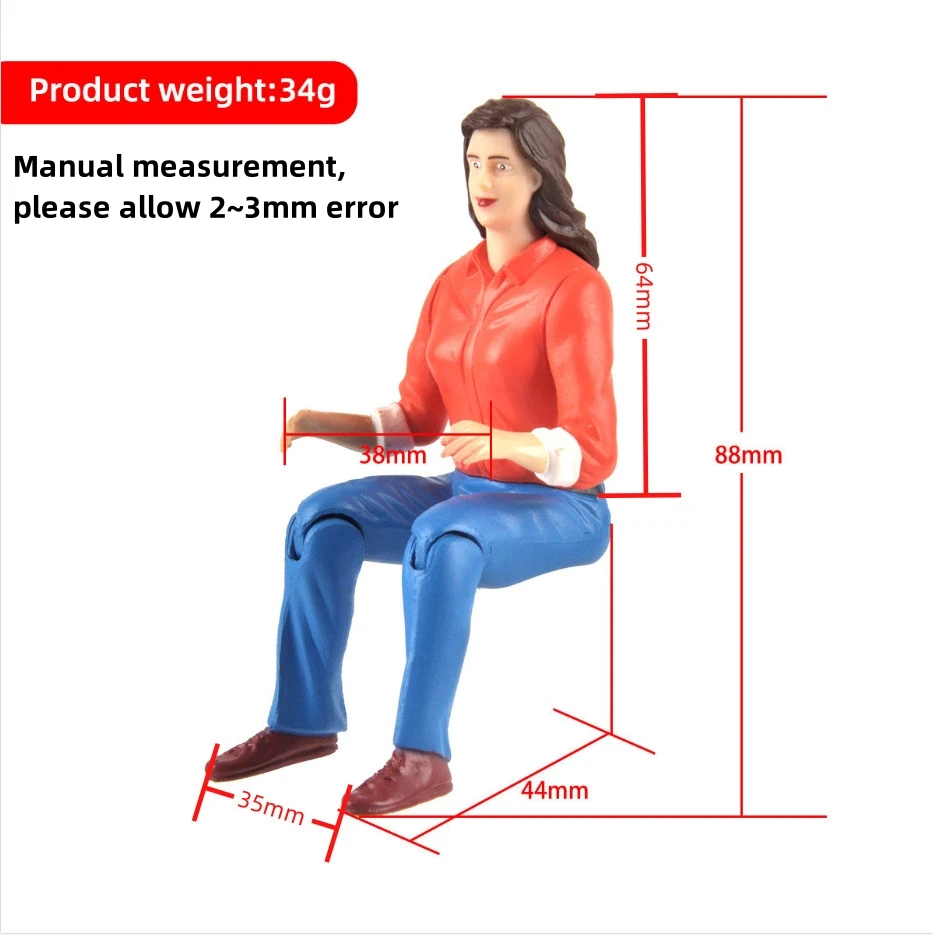 Modelo de juguete de personaje conductor, muñeco masculino y femenino, figura de piloto para coche RC, camión, barco, avión