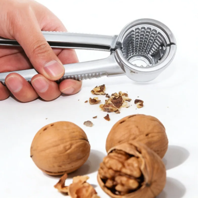 

Silver Metal Nutcracker Walnut Clip Multifunctional Non‑Slip Nut Sheller for Walnut Chestnut Household Tool